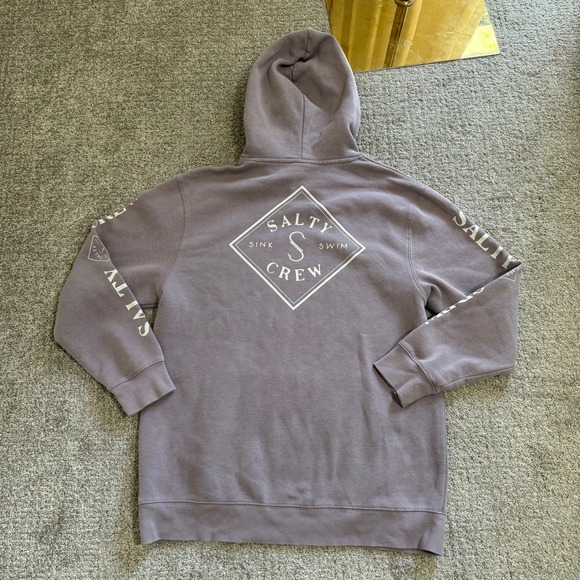 Salty Crew Lavender Tippet Find Refuge Hoodie‎ Pullover Long Sleeve Logo Medium - Picture 10 of 11